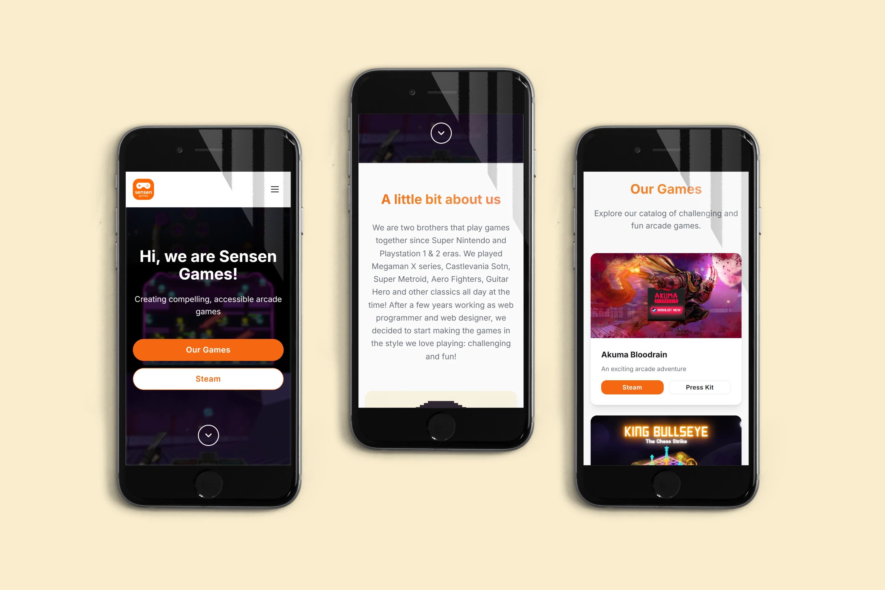 Sensen Games Website — Gallery 2